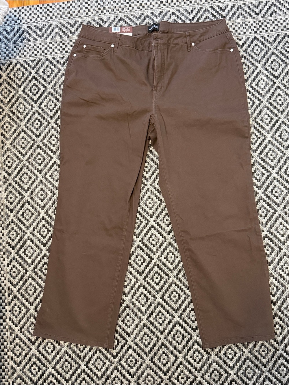 NWT Edikted X Maren Morris Women’sBrown Straight Chinos 🧳